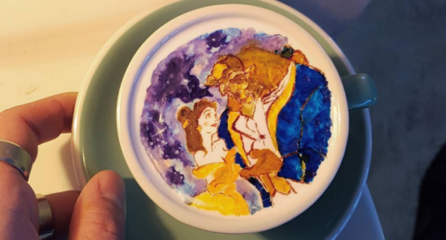Beauty and the Barista: This Inspired Disney Latte Art is Too Beautiful to Drink