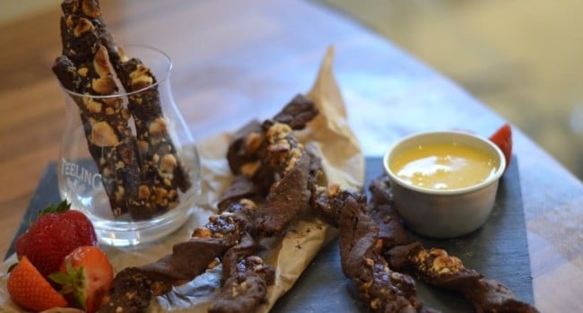 Carmel Hall Chocolate Straws with Dip