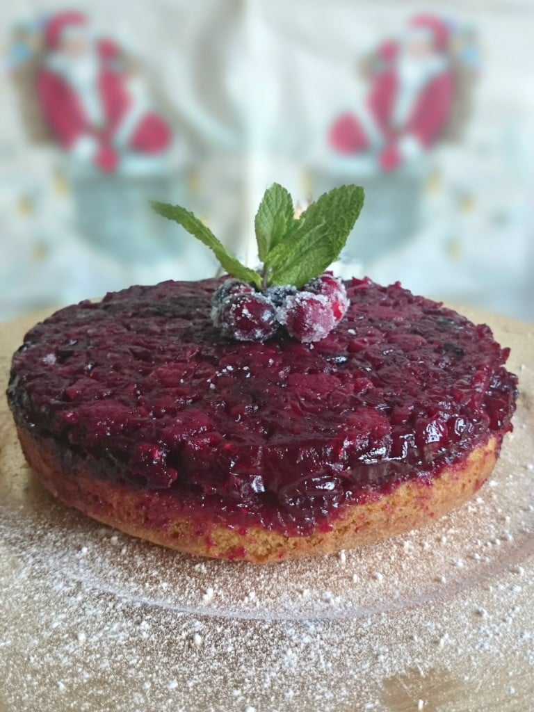 Karyn Ryan Cranberry and Raspberry Upside Down Cake
