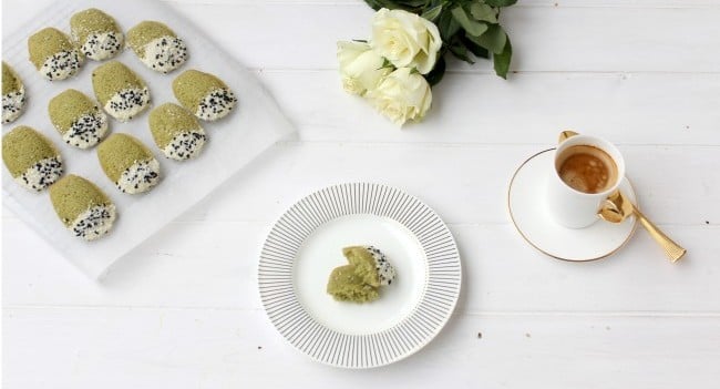Matcha madeleines