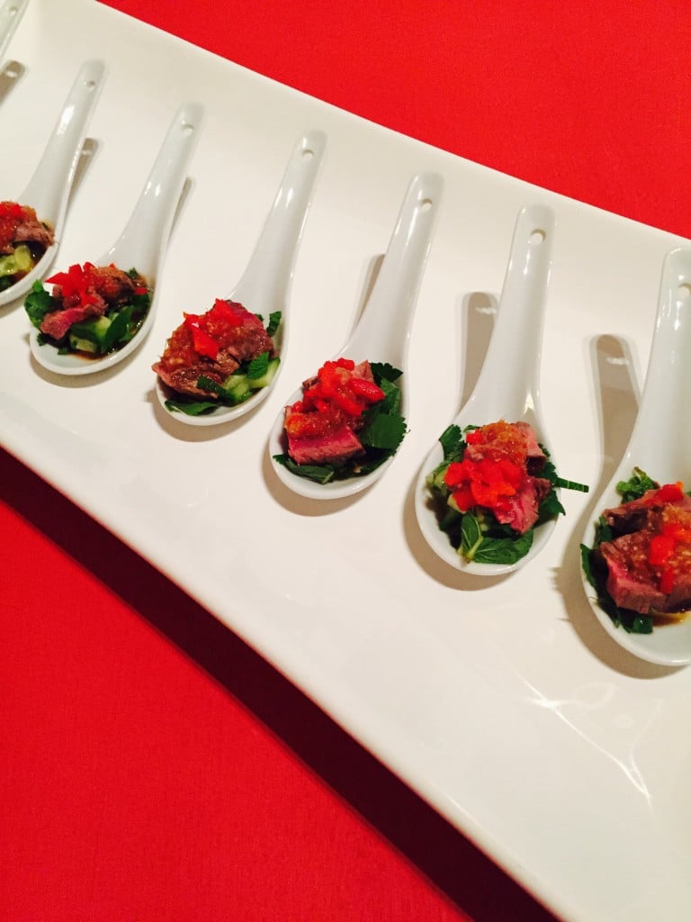 Siucra Thai Beef Salad Canapes