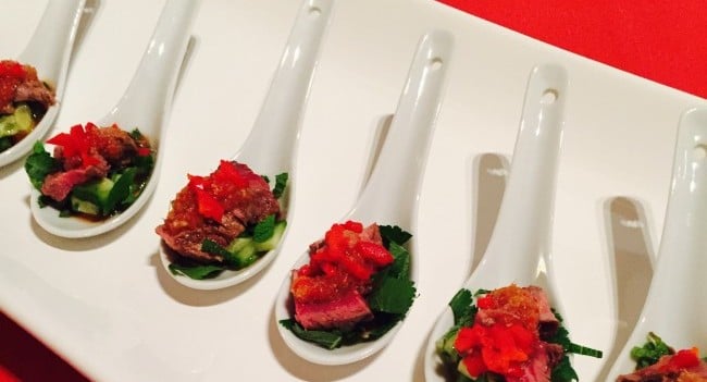 Siucra Thai Beef Salad Canapes