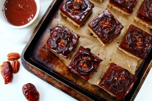 Peachy Palate Chocolate caramel pecan squares