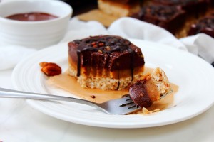 Peachy Palate Chocolate caramel pecan squares
