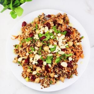 Allspice Dressed Carrot, Quinoa and Chickpea Salad Goodfood Goddess