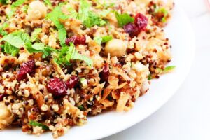 Allspice Dressed Carrot, Quinoa and Chickpea Salad Goodfood Goddess