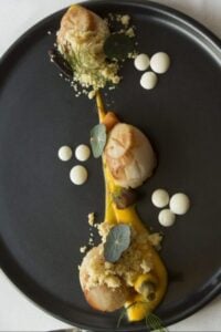 West Coast Scallops dish by Chef John Nagle Dunboyne Castle Hotel