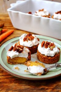 Peachy Palate Mini Baked Carrot Cake Cheesecake