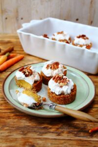 Peachy Palate Mini Baked Carrot Cake Cheesecake