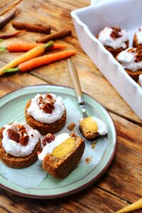 Peachy Palate Mini Baked Carrot Cake Cheesecake