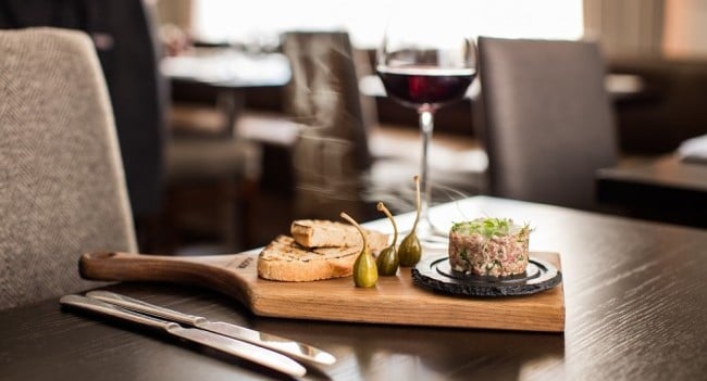 Asador Smoked Beef Tartare, Apple Wood Smoke, Truffle Egg Yolk, Toasted Sourdough 2