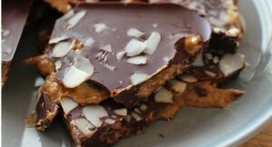 Chocolate Almond Butter Bark Recipe by The Wonky Spatula