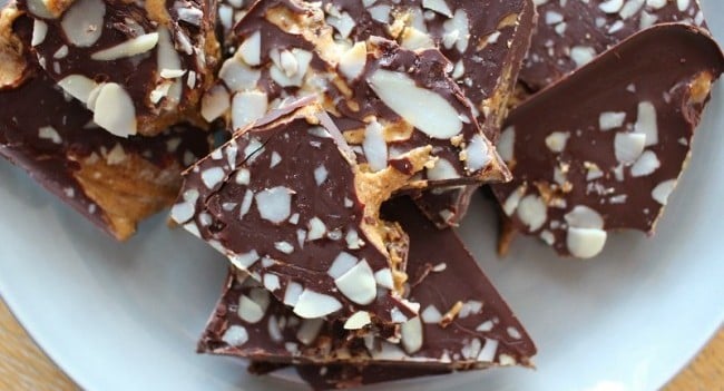 Chocolate Almond Butter Bark Recipe by The Wonky Spatula