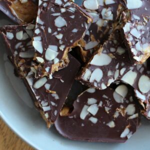 Chocolate Almond Butter Bark Recipe by The Wonky Spatula