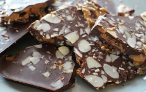 Chocolate Almond Butter Bark Recipe by The Wonky Spatula