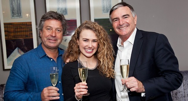 John Torode, Kate Barry and Neil McGuigan at the launch of McGuigans new wines in One Pico