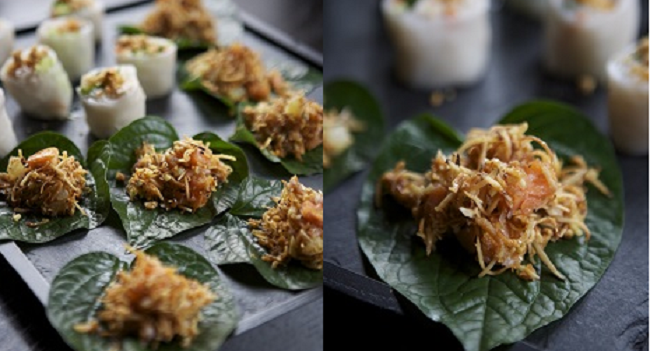 Saba Smoked Trout on Betal Leaves