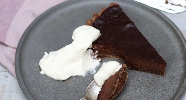 Dark Chocolate Tart with Whiskey Cream Recipe Video by Jette Virdi