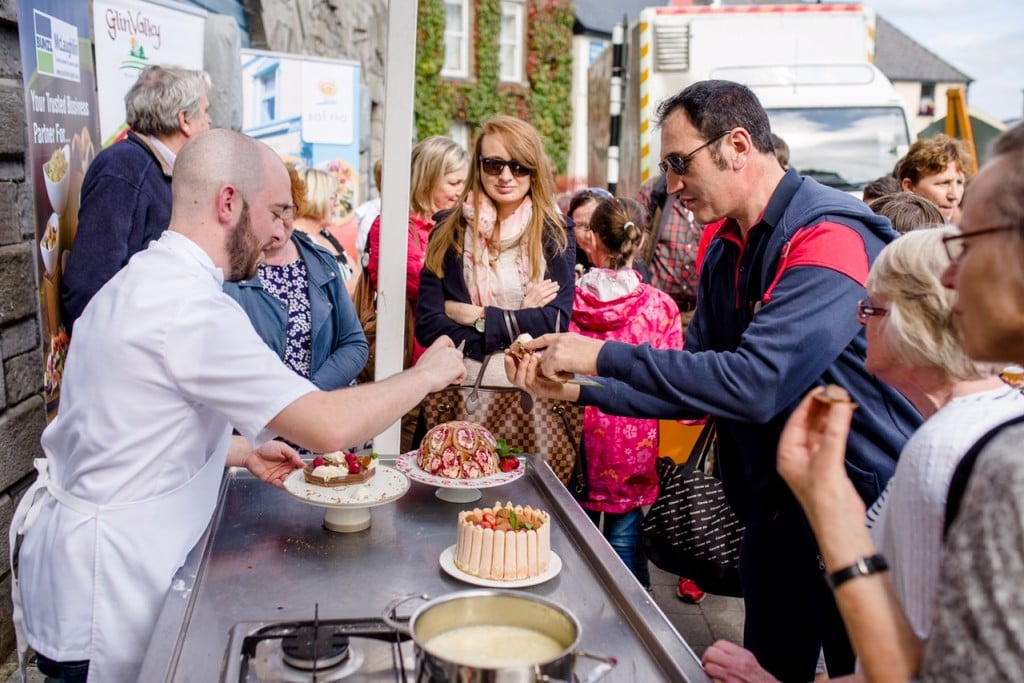 Tastings during the chef demonstations at Westport Food Festival
