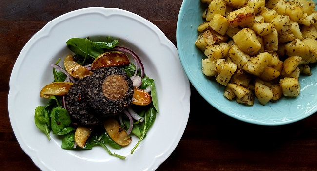 Warm Black Pudding and Apple Salad Recipe by Donna Hennessy