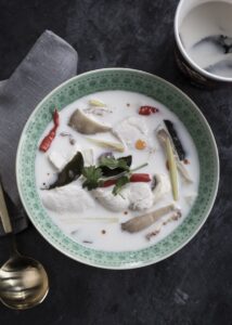 Tom Kha Gai Chicken Coconut Soup Recipe from Saba Restaurant