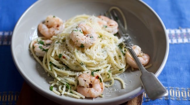 Chilli, Lemon & Prawn Spaghetti Recipe by Jette Virdi