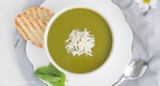 Mediterranean Spinach Soup Recipe by Tasty Mediterraneo