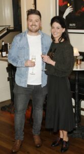 Thomas Cross and Hollie Creedon at BALFES Dublin attending the official Irish launch party for Thomson & Scott Skinny Prosecco