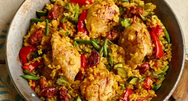 Spanish Chicken Paella Recipe from The Allergy-Free Family Cookbook