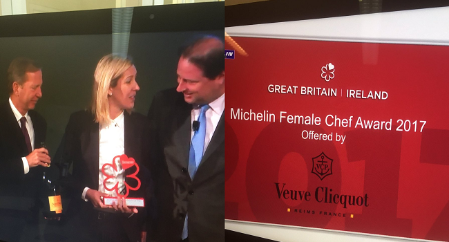 Clare Smyth Awarded Michelin Female Chef Award 2017
