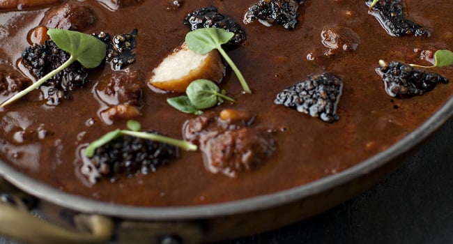 Stew of Clonakilty Black Ppudding with Flageolet Beans and Home-made Sausages Recipe by Peter Clifford