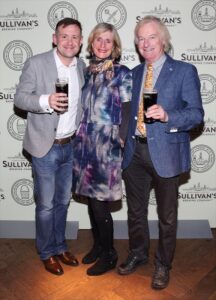 Dan Smithwick, Bernadette Griffith and Derek Griffith at the Dublin launch of Sullivans Brewing Company at Lemon & Duke,Royal Hibernan Way,Dublin Picture Bbrian Mcevoy No repro fee for one use