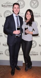 Daragh O'Donovon and Lauren Murphy at the Dublin launch of Sullivans Brewing Company at Lemon & Duke,Royal Hibernan Way,Dublin Picture Bbrian Mcevoy No repro fee for one use