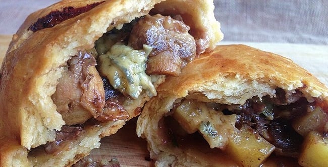 Beef & Cashel Blue Pasties Recipe with Mushrooms and Onion Marmalade