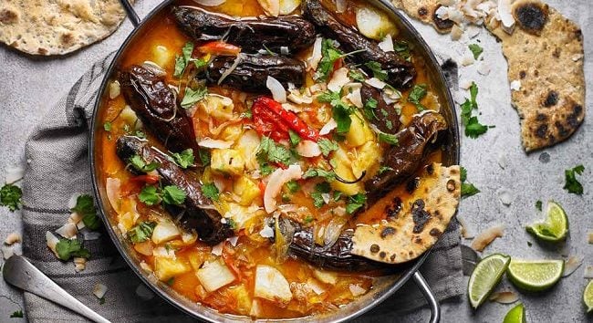 Man-Up Caribbean Veg Curry Recipe with Fresh Roti from Nick Knowles
