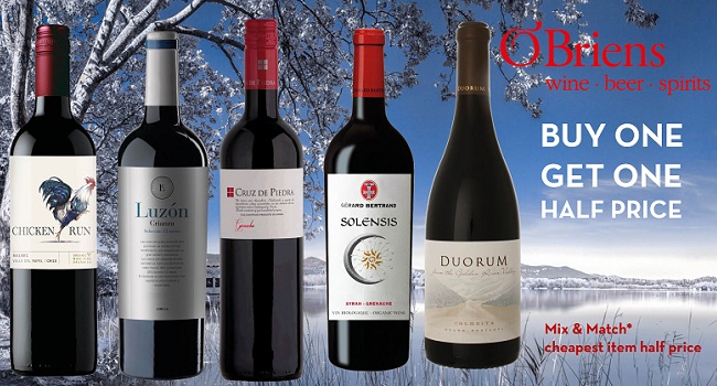 O'Briens Wine Winter Red Wine Sale is Here to Warm you up