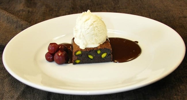 Sour Cherry Pistachio Brownie Recipe by Darren Harris