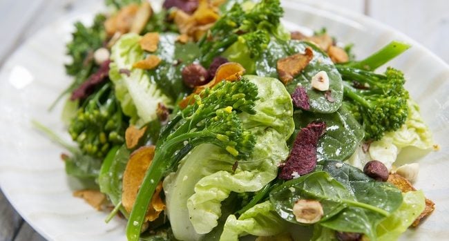 Broccoli, Baby Gem & Vegetable Crisp salad recipe