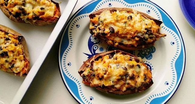 Stuffed Mexican Style Sweet Potatoes Recipe by Anna-Jane Kingston