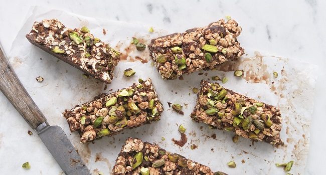 Chocolate and Fig Popcorn Bars Recipe from Eat Smart