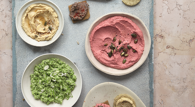 Houmous 3 Ways Recipe from Eat Smart