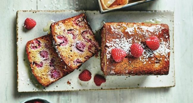 Raspberry & Coconut Breakfast Loaf Recipe from Clean Eating Alice