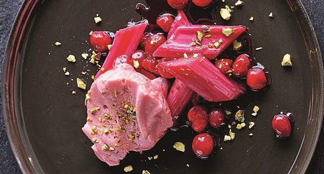 Frozen Rhubarb and Cranberry Meringue Recipe by Glynn Purnell