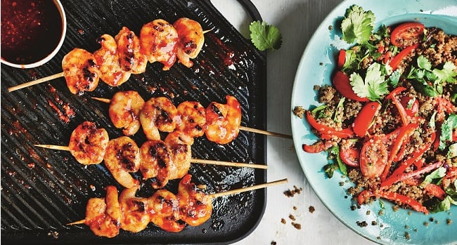 Griddled Prawn Skewers Recipe