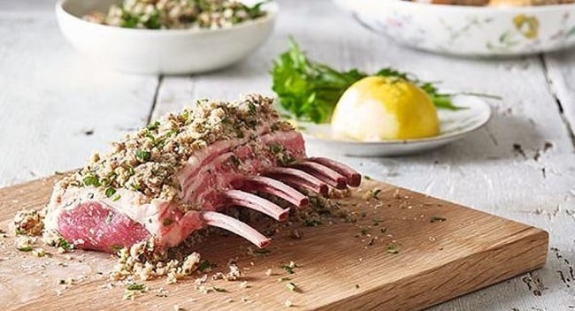 Hot cross bun-crusted lamb recipe