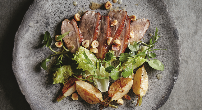 warm salad of warm duck rachel Allen