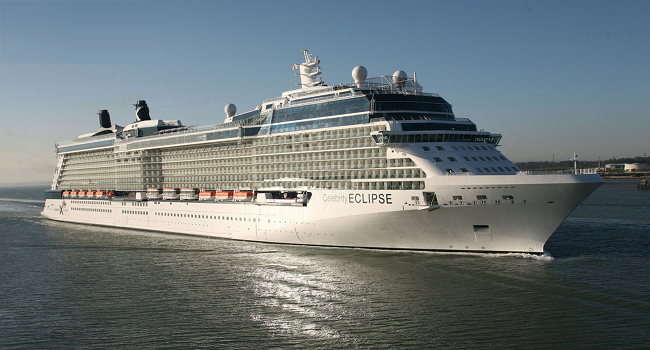 Celebrity Cruises Luxury Ship Eclipse Disembarks in Dublin Today