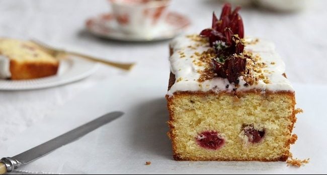 Lemon Hibiscus Loaf Cake Recipe