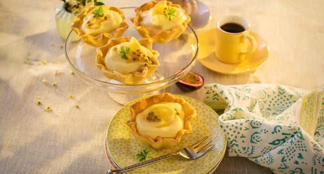 Siucra x Catherine Fulvio Mango and Passionfruit Mousse Tartlets Recipe