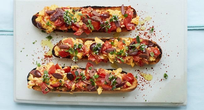 tomato toast scrambled eggs recipe